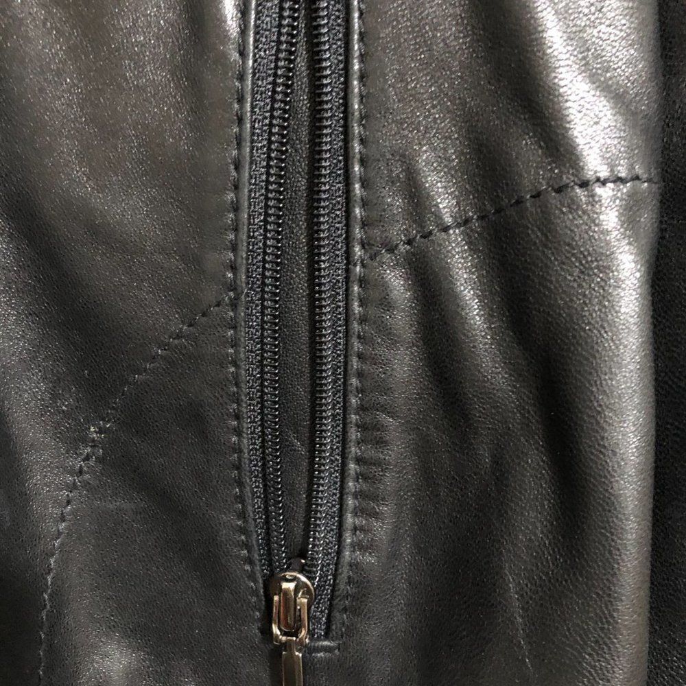Kenneth Cole Reaction - Black Leather Jacket‎ - Picture 5 of 12